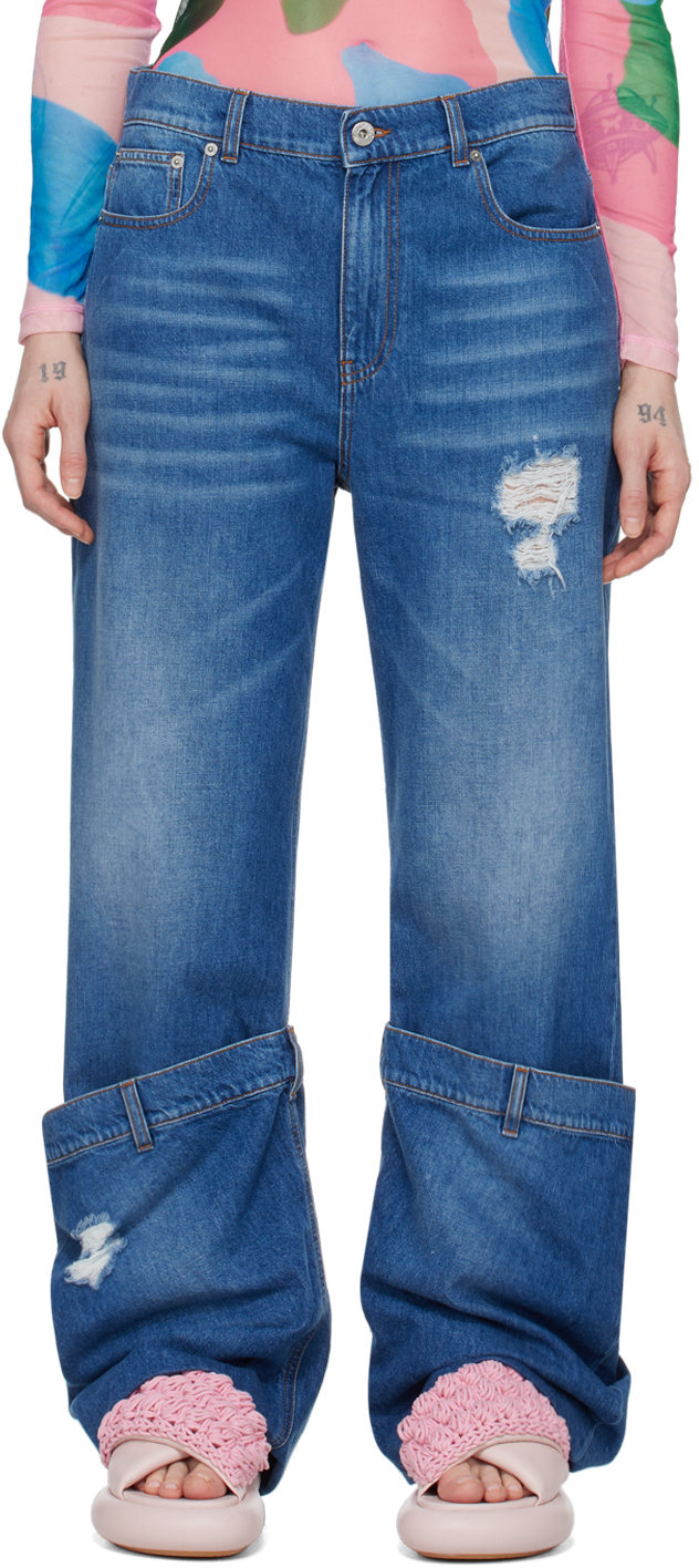 SSENSE Exclusive Blue Bucket Jeans