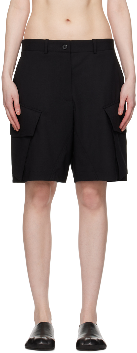 Shop Jw Anderson Black Tailored Shorts In 999 Black
