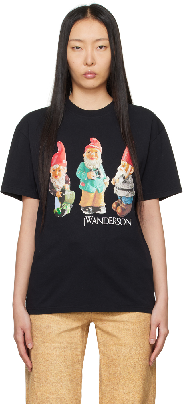 Black Gnome Trio T-Shirt by JW Anderson on Sale