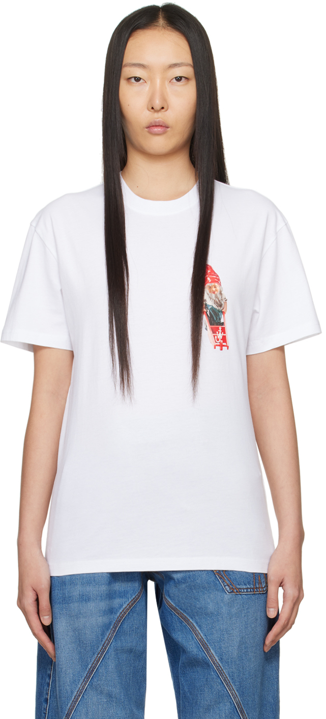 Shop Jw Anderson White Gnome T-shirt In 001 White