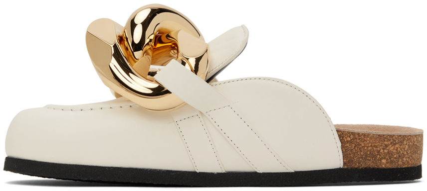 Jw Anderson Chunky-chain Mules In 18703-100-white