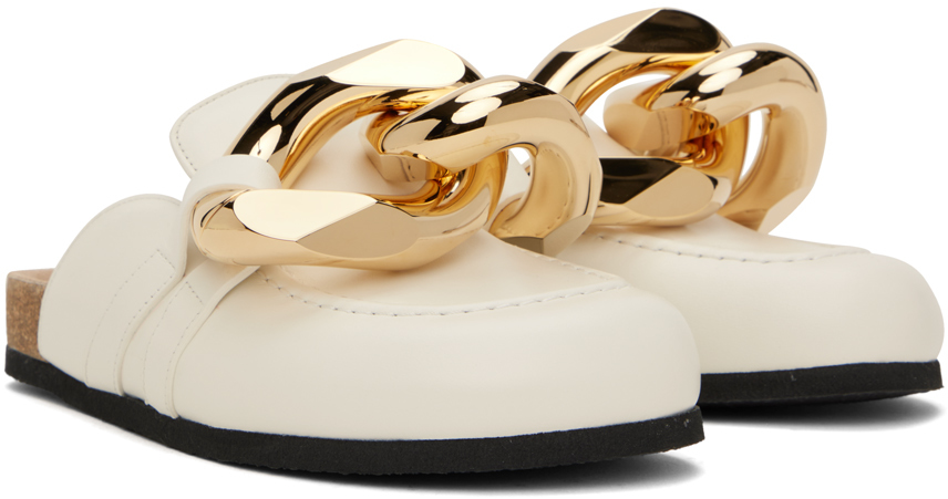 Jw Anderson Chunky-chain Mules In 18703-100-white