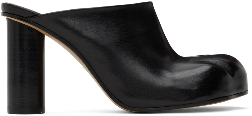 Jw Anderson Black Paw Leather Mules In 18820-001-black
