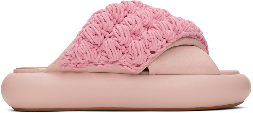 Pink Crochet Twister Platform Slides