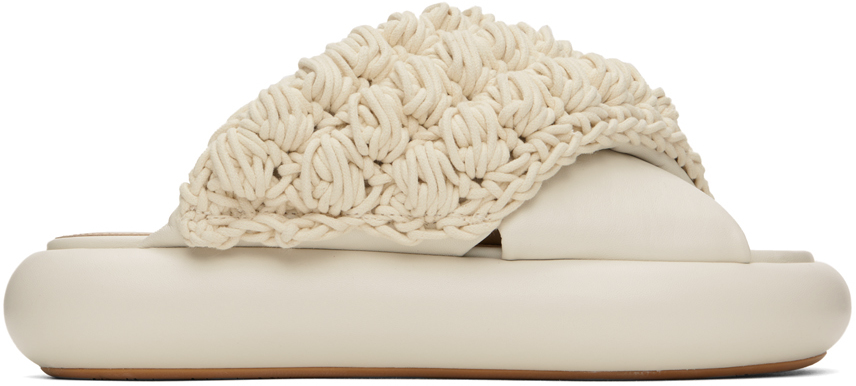 Off-White Platform Crochet Sandals