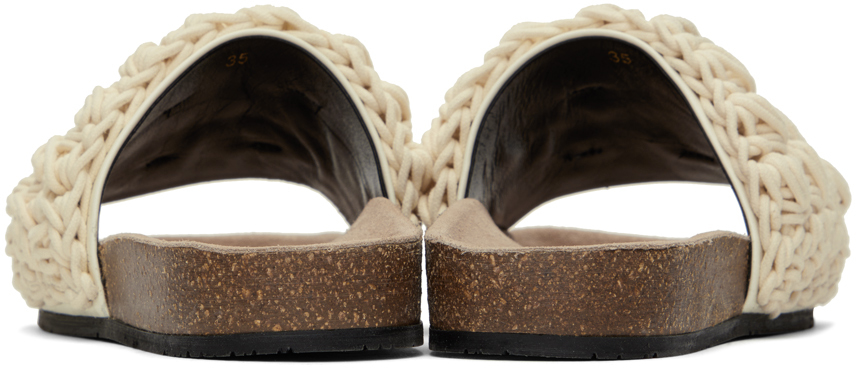 Jw Anderson Crochet Comfort Easy Slide Sandals In 19180-101-natural