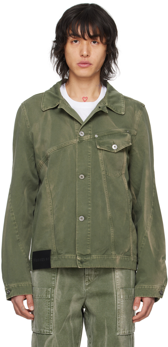Herrnalise Men's Fall/Winter Fashion Fleece Denim Jacket Stretch Washed  Denim Top Jacket Olive Green - Walmart.com