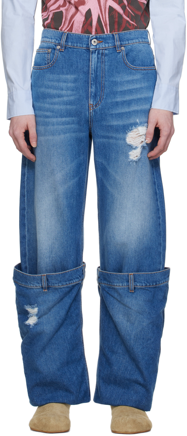 Shop Jw Anderson Ssense Exclusive Blue Jeans In 831 Light Blue Denim