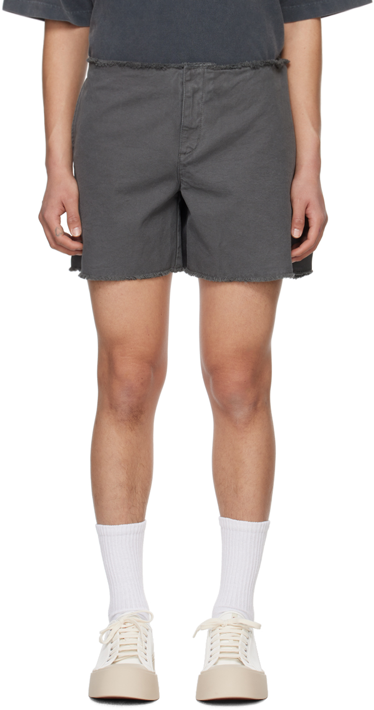 Shop Jw Anderson Gray Panel Shorts In 929 Grey