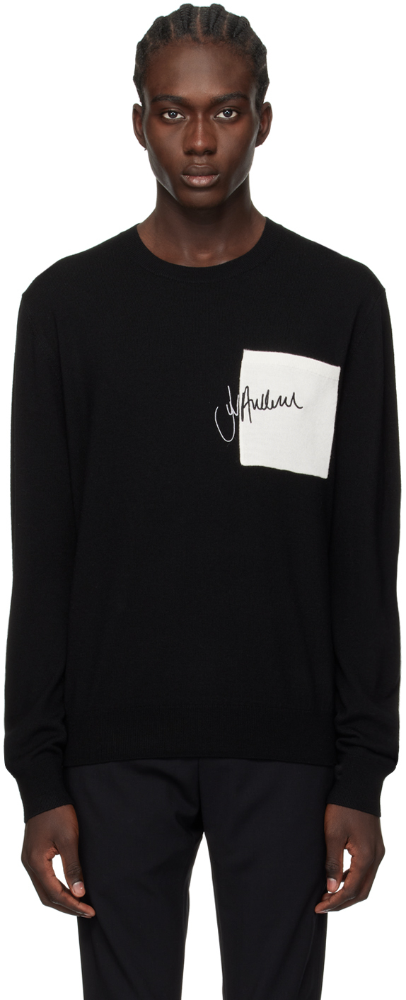Shop Jw Anderson Black Embroidered Sweater In 999 Black