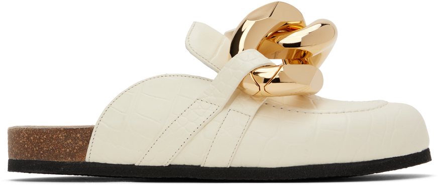JW Anderson Paw leather sandals - White