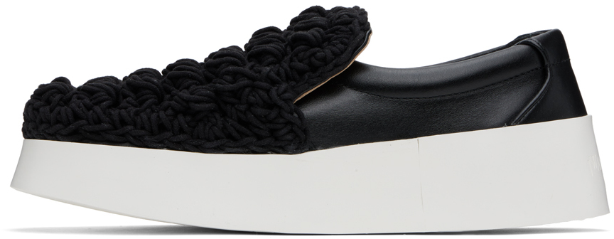 Jw Anderson Black Popcorn Sneakers In 19185-001-black
