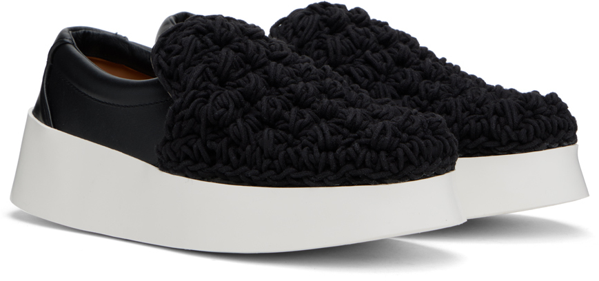 Jw Anderson Black Popcorn Sneakers In 19185-001-black