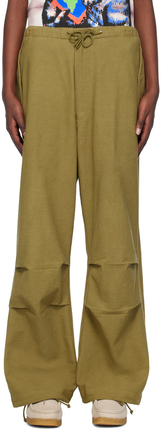 Story Mfg. Khaki Paco Trousers In Olive