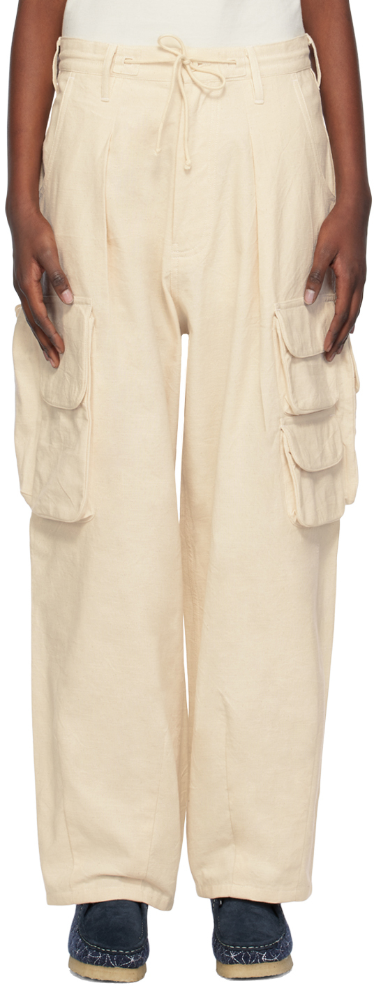 Story Mfg. Off-white Forager Trousers In Ecru