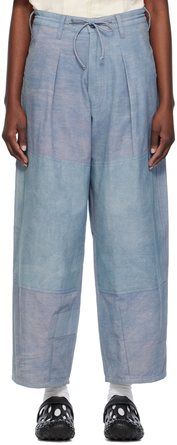 Shop Story Mfg. Blue Lush Trousers In Purple Scarecrow