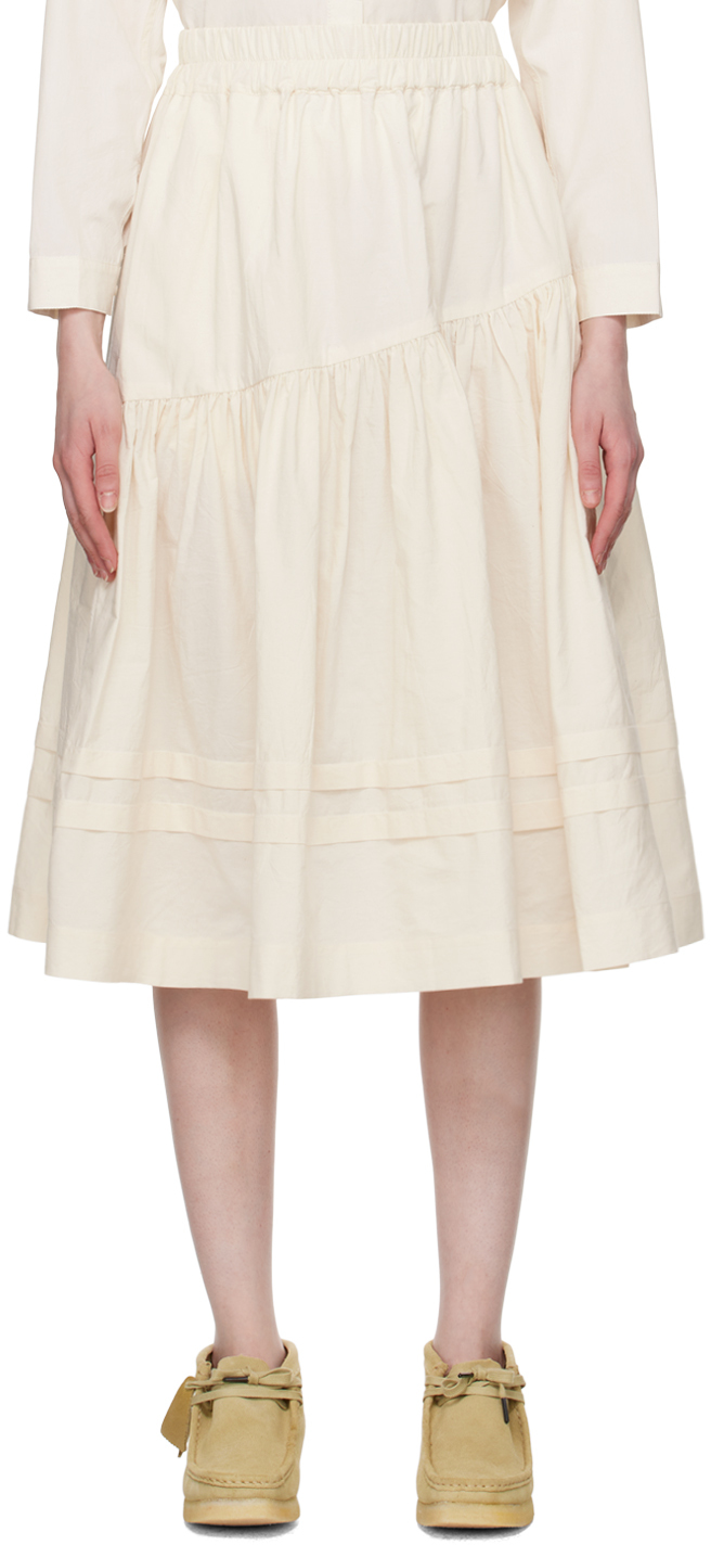 Story Mfg. Off-white Juniper Midi Skirt In Ecru