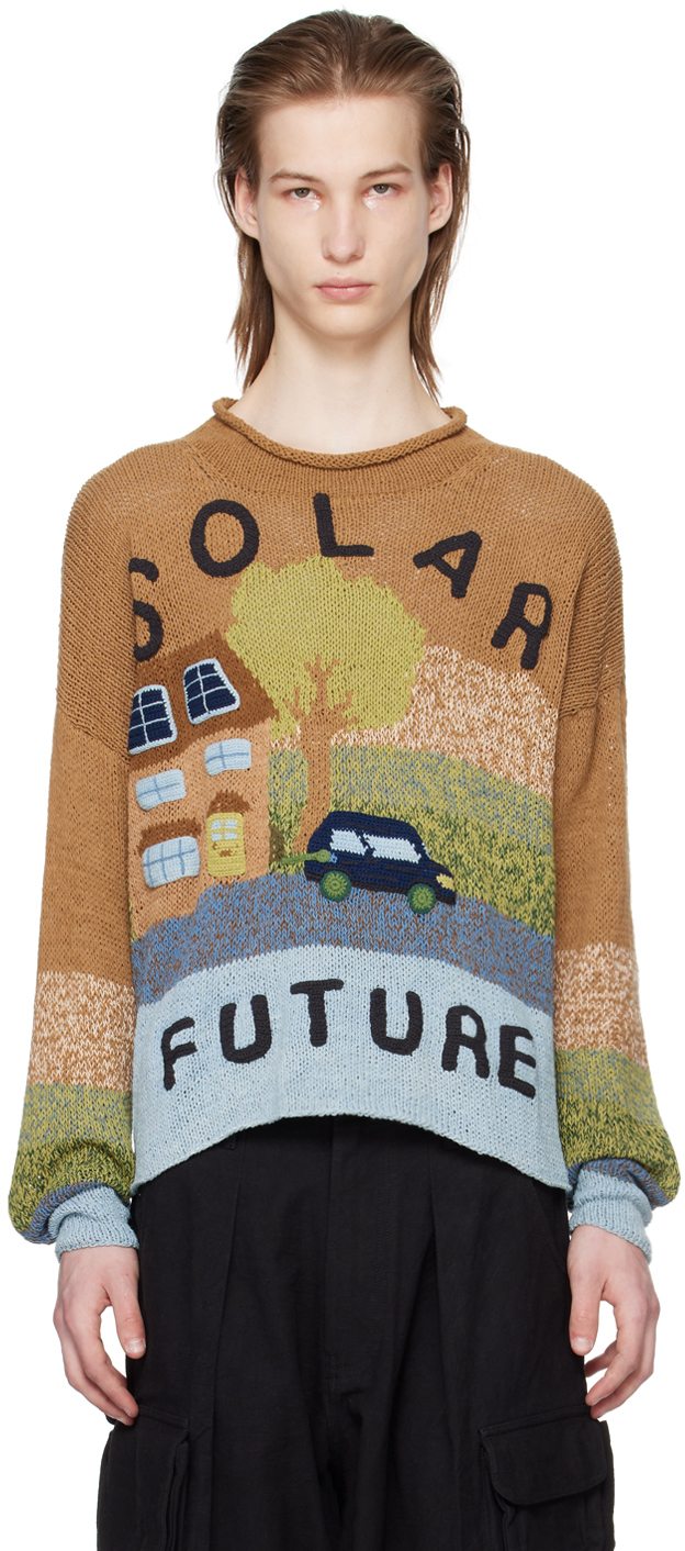 Shop Story Mfg. Multicolor Twinsun Sweater In Clay Solar Future