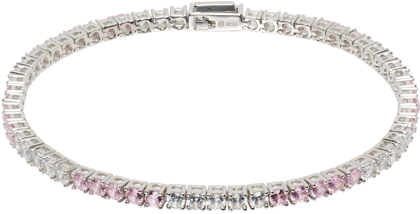 Pink hot sale tennis bracelet