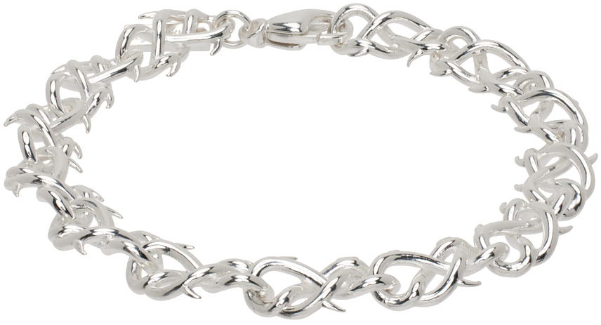 Silver Thorn Link Bracelet