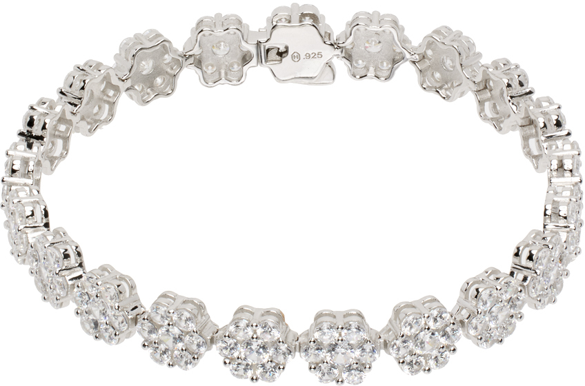 Silver Daisy Tennis Bracelet