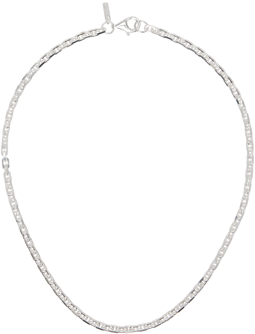 Shop Hatton Labs Silver Classic Anchor Chain Necklace