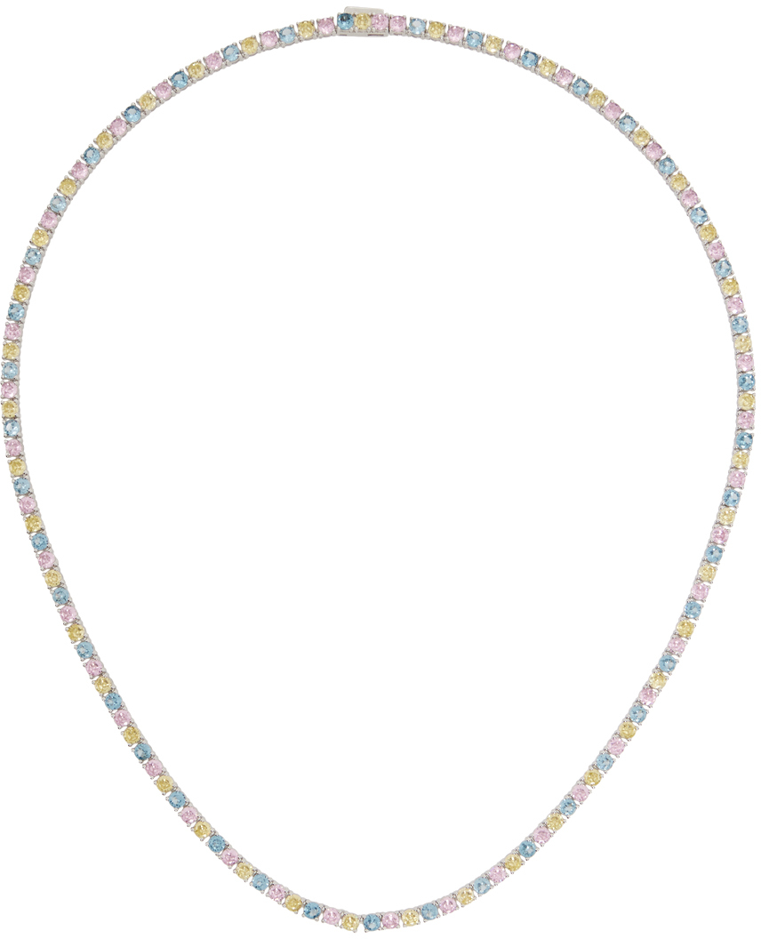 Shop Hatton Labs Ssense Exclusive Multicolor Tennis Chain Necklace In Multicolour
