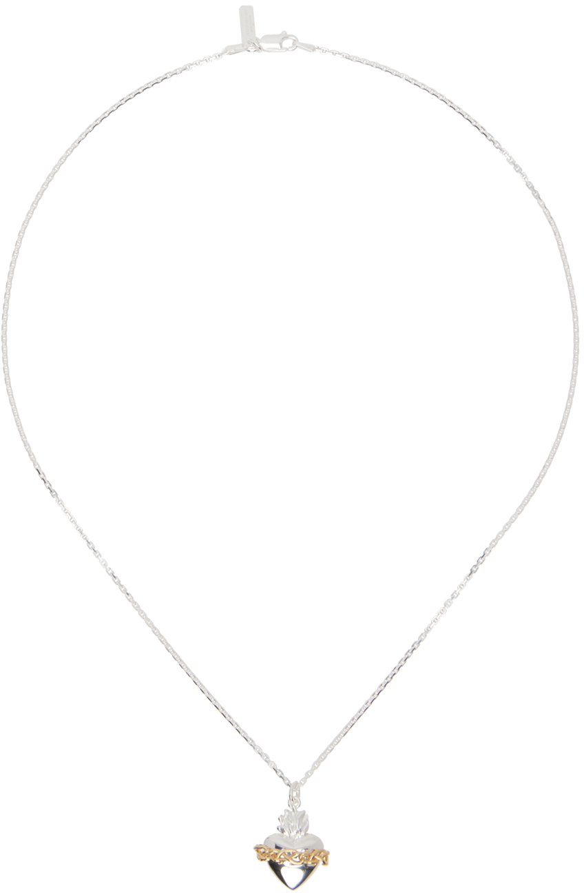 Shop Hatton Labs Silver Sacred Heart Pendant Necklace
