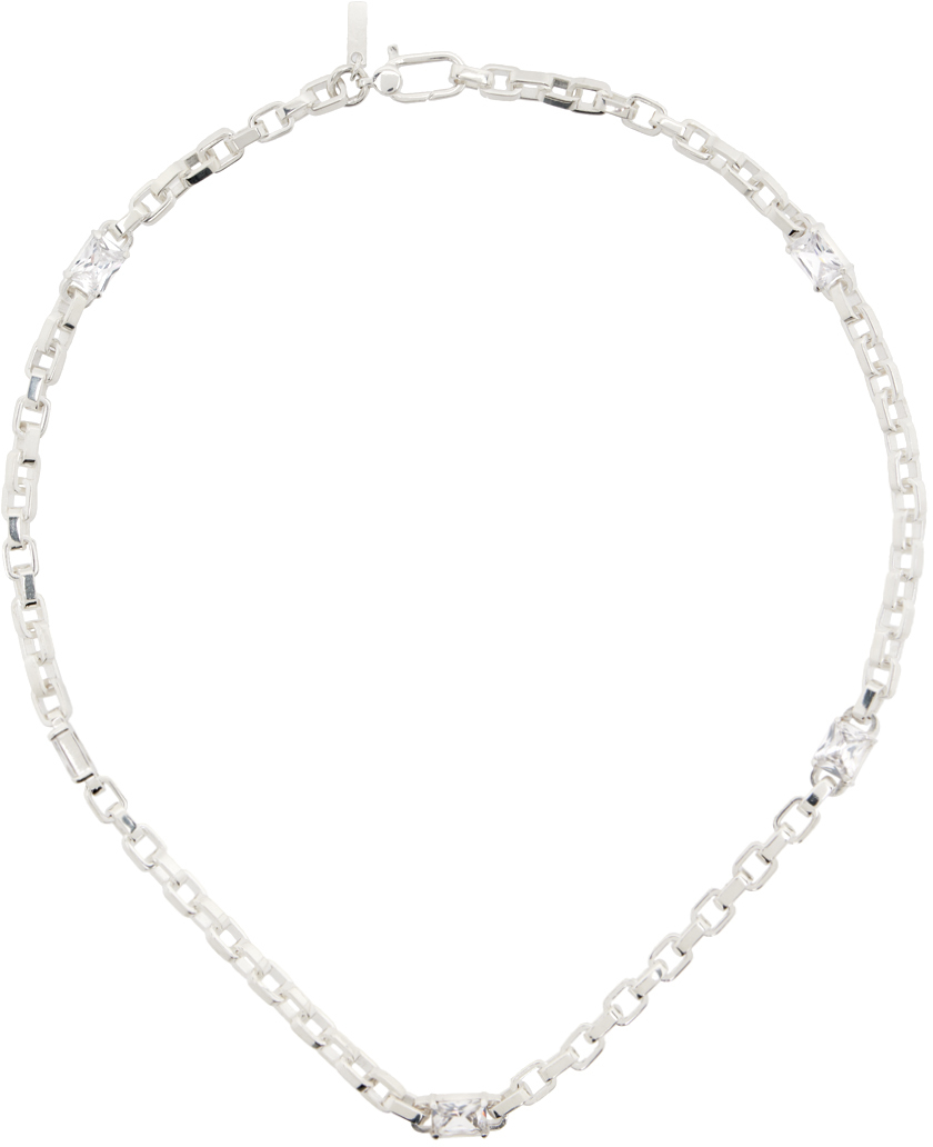 Shop Hatton Labs Silver Solitaire Chain Necklace