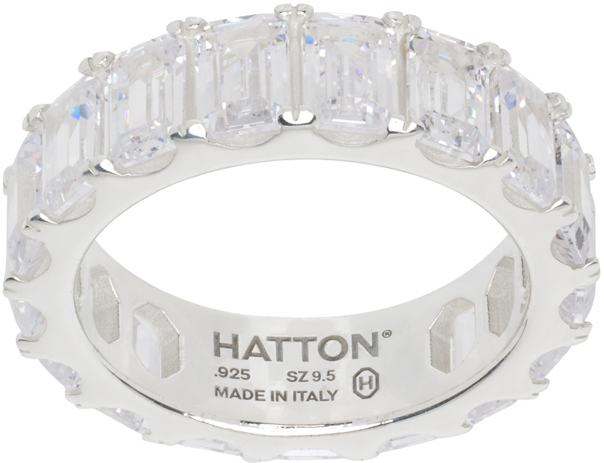 Shop Hatton Labs Silver Octagon Eternity Ring