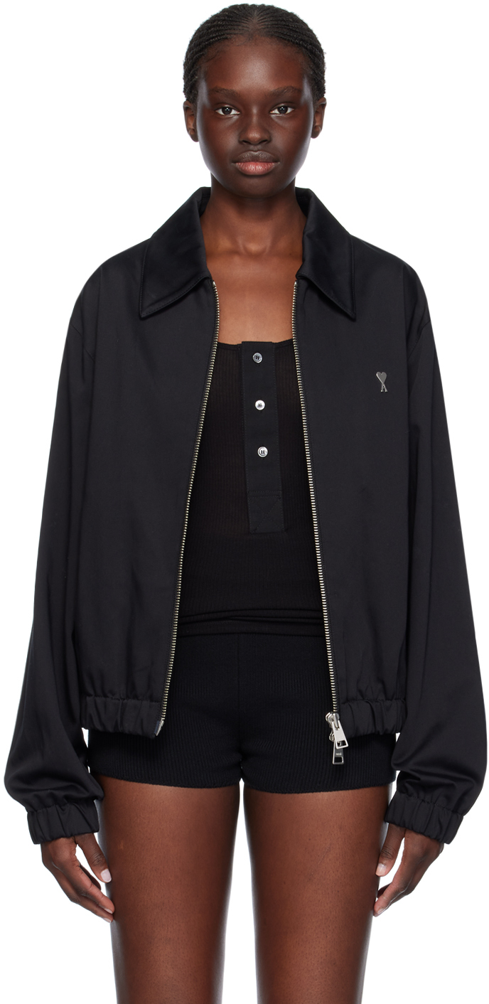 Black Ami De Cœur Jacket by AMI Paris on Sale