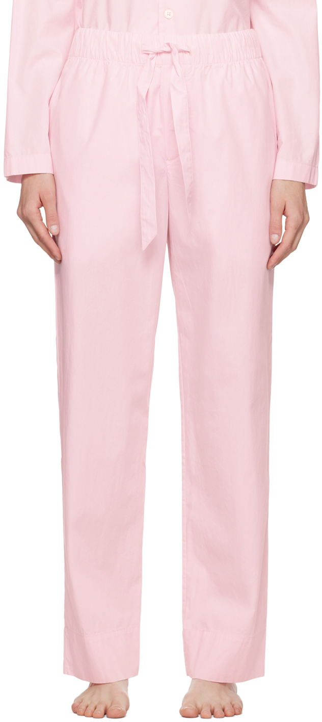 Tekla Pink Drawstring Pyjama Trousers In Soft Pink