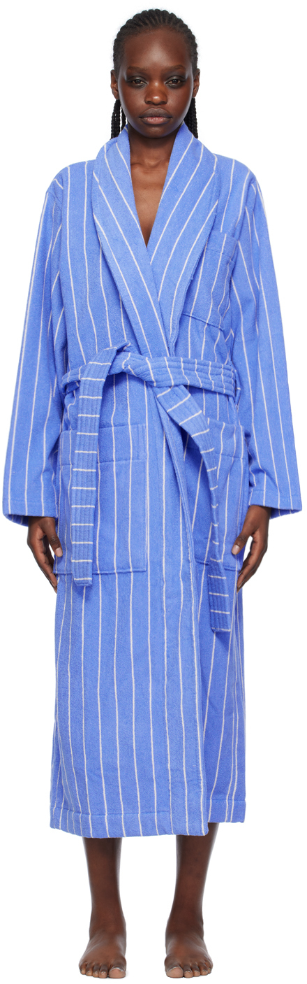 Blue Linen Cotton Bathrobe | High Quality | Linen Fashion