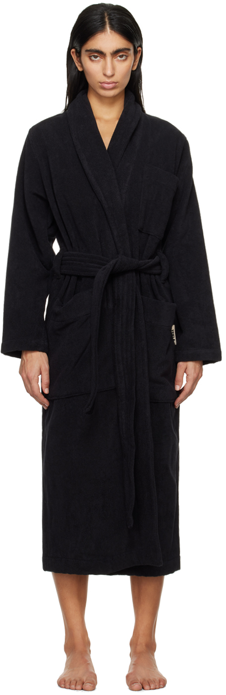 Tekla: Black Classic Bathrobe | SSENSE