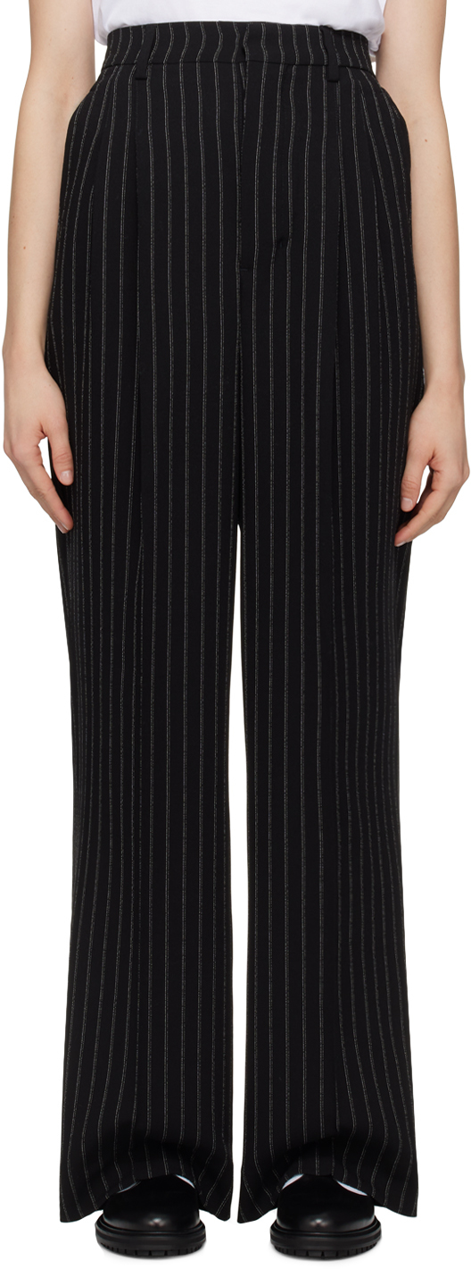 Black Stripe Trousers