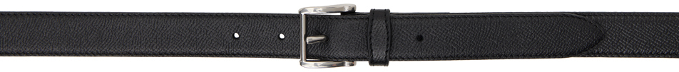 Shop Ami Alexandre Mattiussi Black Paris Paris 25mm Belt In Black/silver/0014