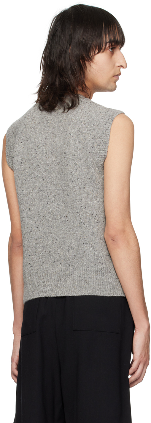 Ami Alexandre Mattiussi Gray Crewneck Vest In Light Grey/096