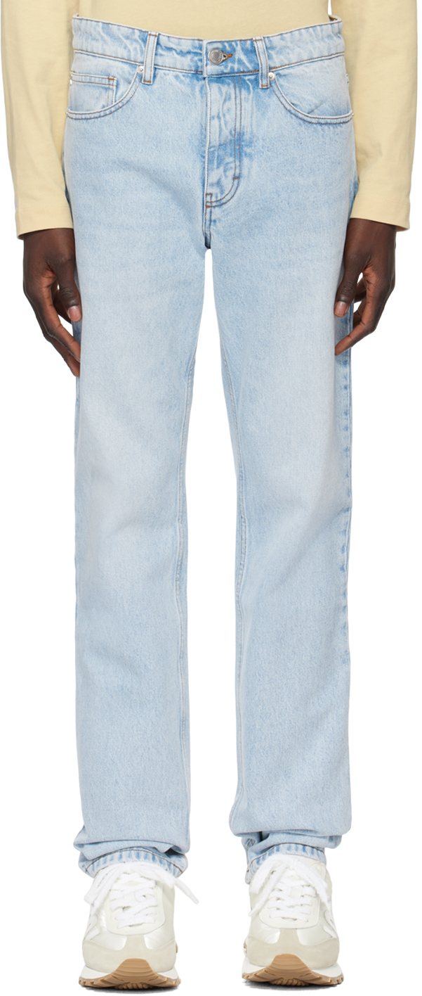 Blue Classic-Fit Jeans by AMI Paris on Sale