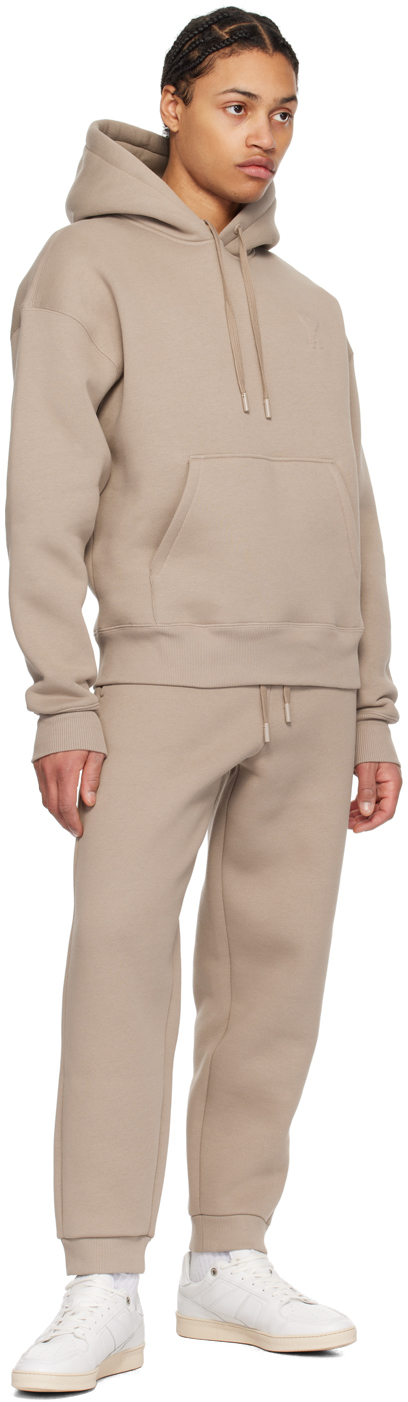 AMI ALEXANDRE MATTIUSSI TAUPE AMI DE CŒUR SWEATPANTS 