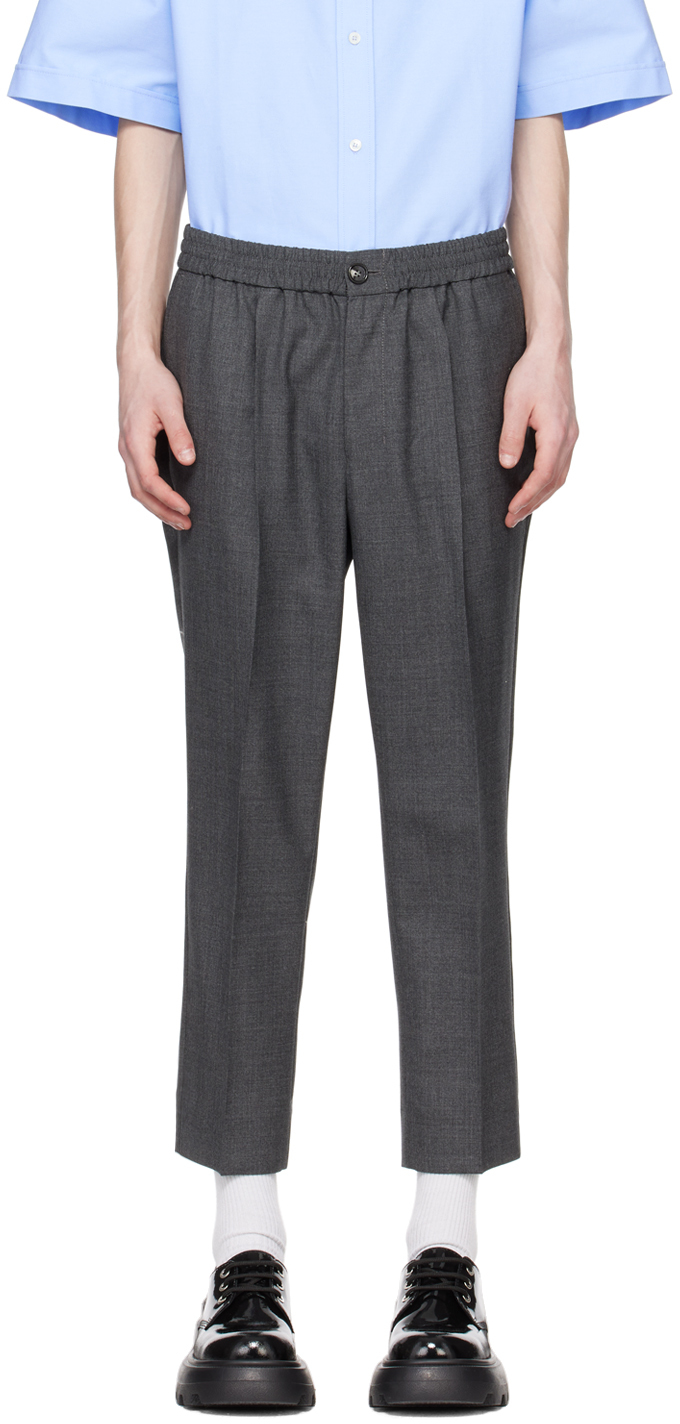 Gray Elasticized Trousers