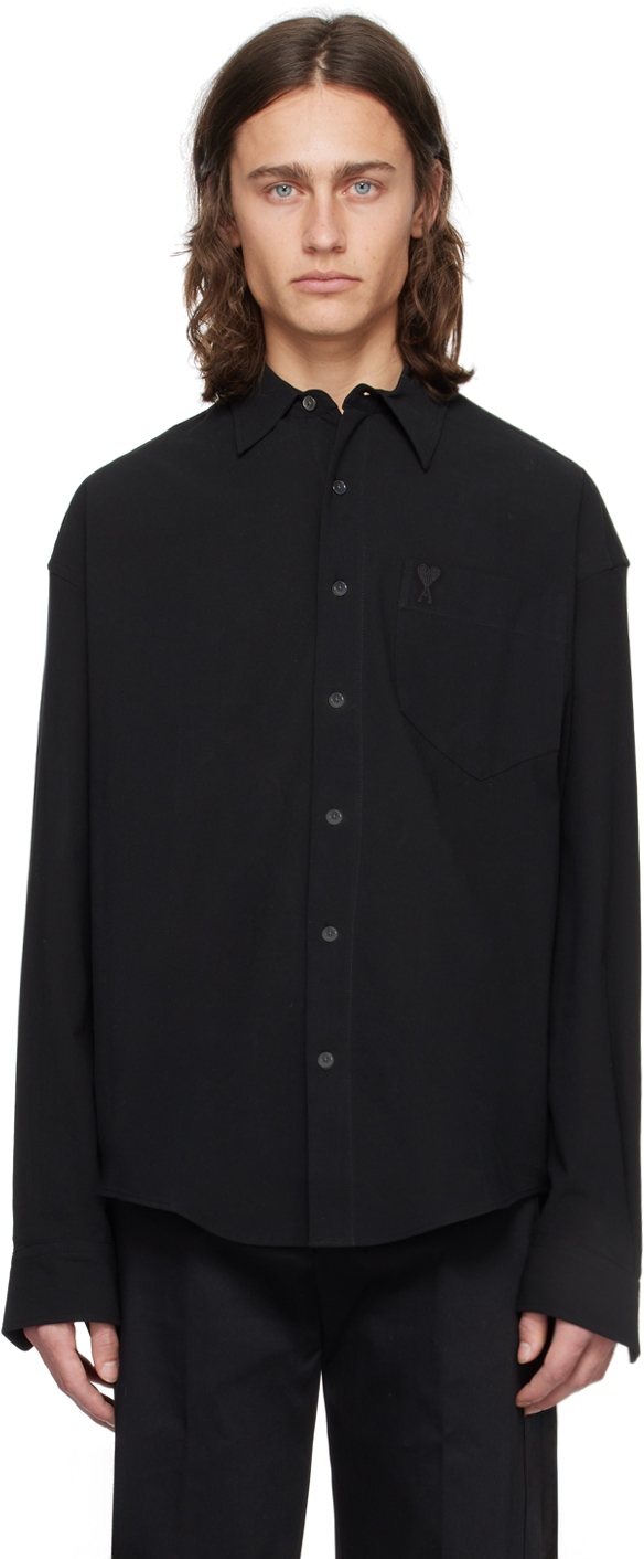 Black Ami de Cœur Shirt by AMI Paris on Sale