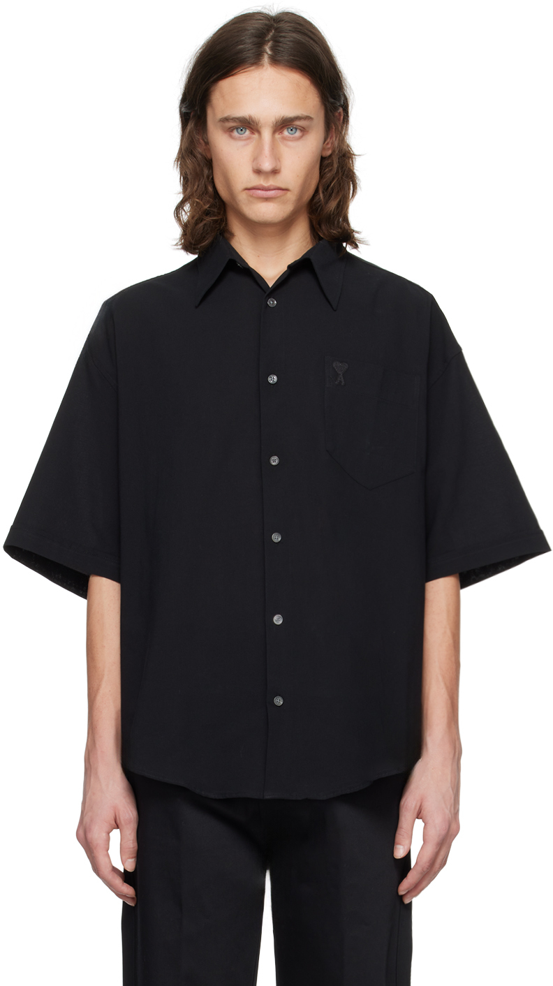 AMI Paris Black Button Up Shirt