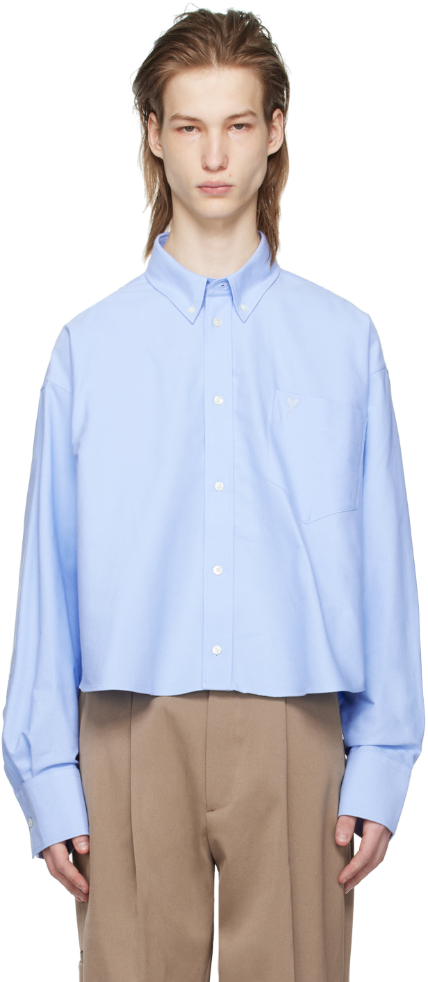 Blue Ami de Cœur Shirt by AMI Paris on Sale