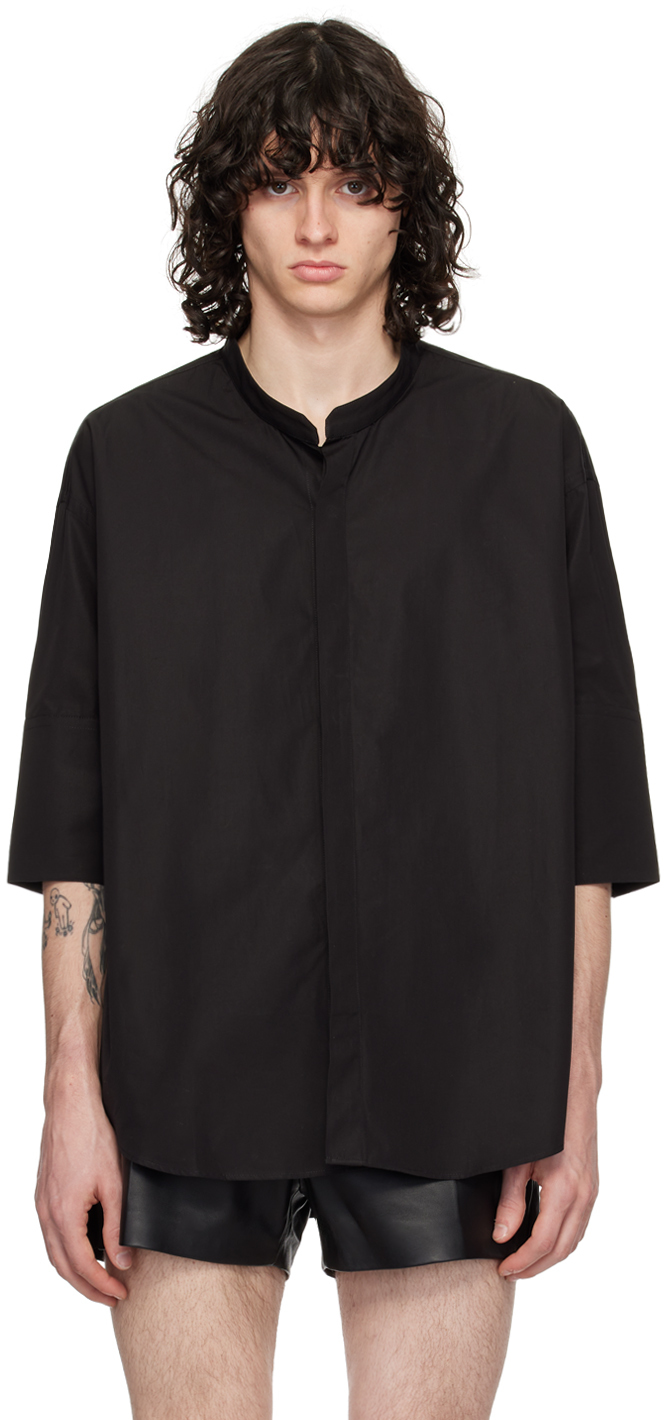 Ami Alexandre Mattiussi Black Oversized Shirt In Black/001