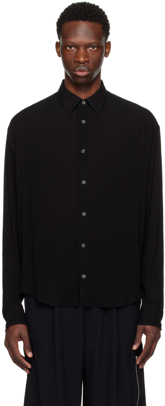 Shop Ami Alexandre Mattiussi Black Boxy Shirt In Black/001