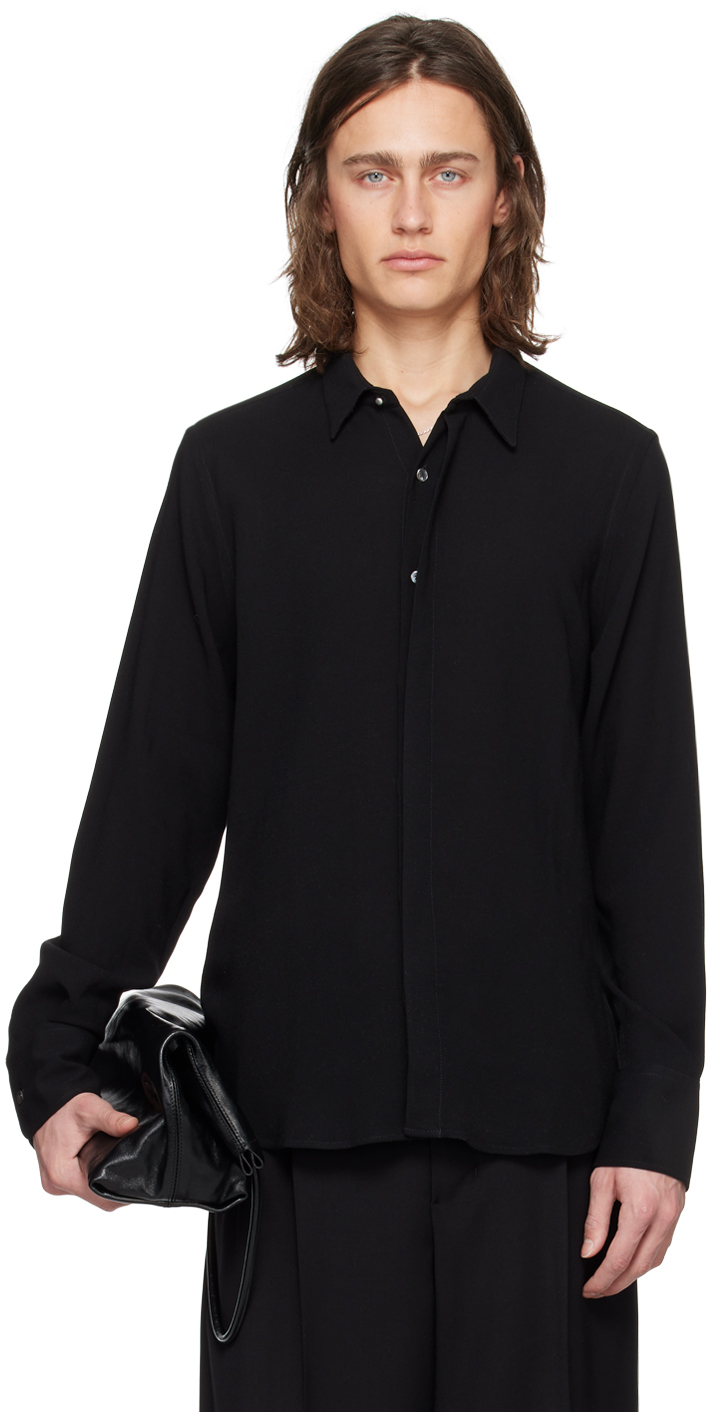 Ami Alexandre Mattiussi Black Classic Fit Shirt In Black/001