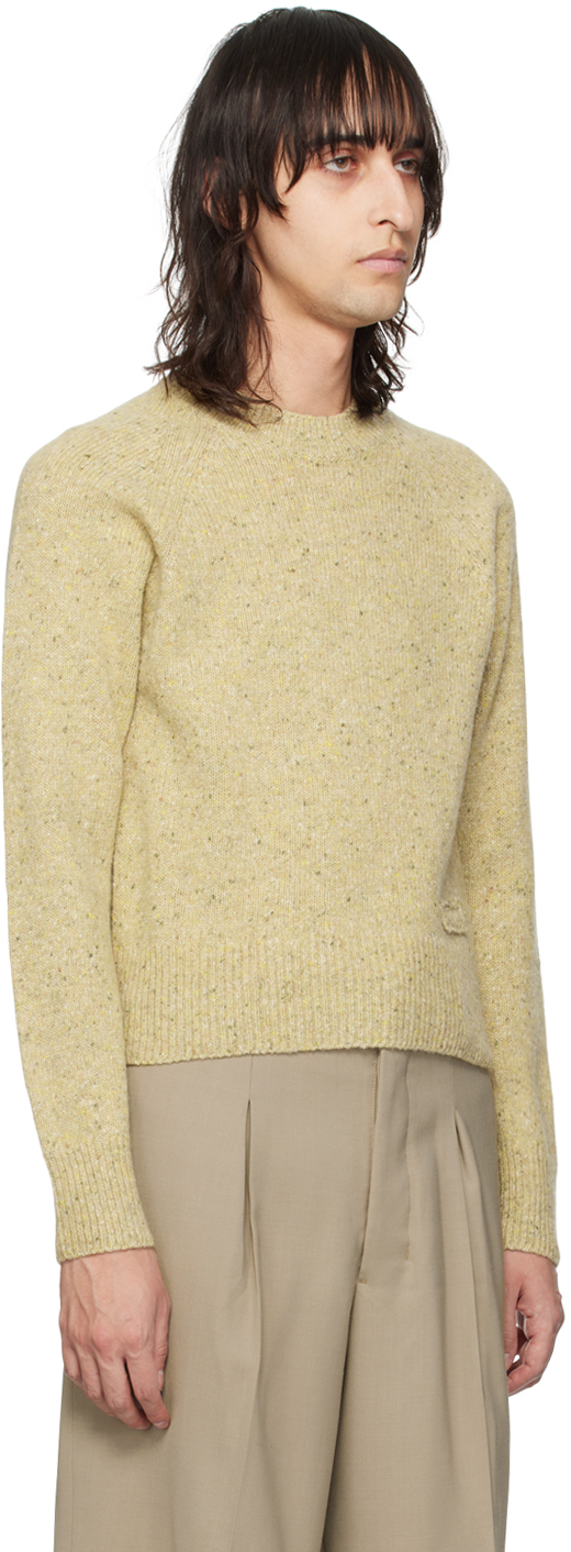 AMI ALEXANDRE MATTIUSSI GREEN CREWNECK SWEATER