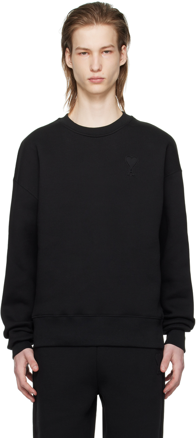 Black Ami de Cœur Sweatshirt by AMI Paris on Sale