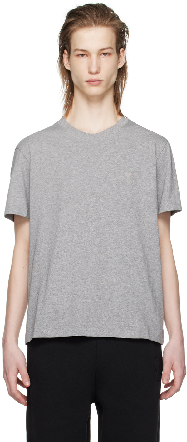 T-shirt AMI Noir Avec Gros Logo Cœur – Taille L, Neuf Avec étiquettes, Coupe Regular Homme