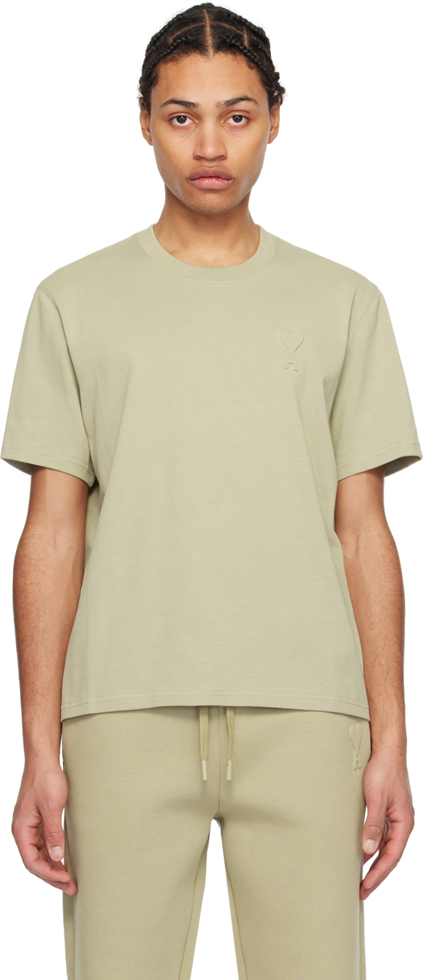AMI Parisのカーキ Ami de Cœur Tシャツがセール中
